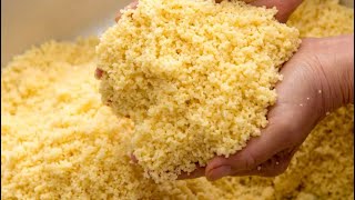 COMMENT PRÉPARER LA SEMOULE DE COUSCOUS  FACILE ET SIMPLE [upl. by Ranna]