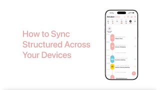 How to sync tasks across devices  Structured App [upl. by Theis669]