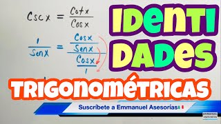 Identidades TRIGONOMÉTRICAS Identidades Recíprocas paso a paso [upl. by Mattias]