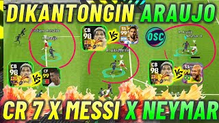 DIKANTONGIN ARAUJO  RONALDO MESSI amp NEYMAR DIKANTONGIN ARAUJO POTW CB TERBAIK EFOOTBALL 2024 [upl. by Leugar]