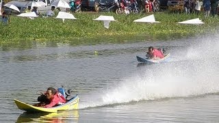 Power Boat Hydroplane Racing Longtails in Thailand [upl. by Nomrej]