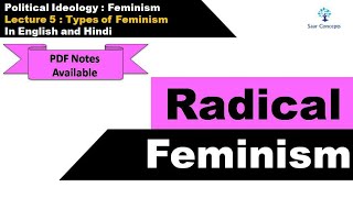 Feminism  Lecture 5 Types of Feminism [upl. by Elleinod342]