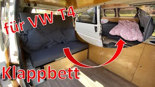 VW T4 Camper Umbau  Klappbett Vorstellung F11 Vanlife [upl. by Leitao]