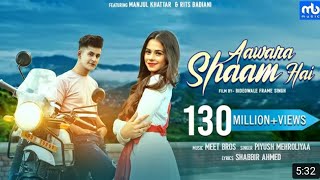 Aawara Shaam Hai  Meet Bros Ft Piyush Mehroliyaa  Manjul Rits Badiani Shabbir  Hit Song [upl. by Jessie]