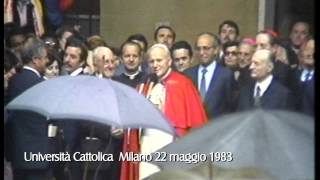 Giovanni Paolo II in Università Cattolica a Milano 22 maggio 1983 [upl. by Gigi443]