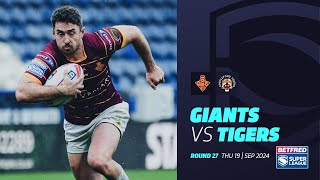 Highlights  Huddersfield Giants v Castleford Tigers  2024 Betfred Super League  Round 27 [upl. by Ennovyhs432]