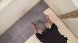 Karndean How To SeriesCutting and fitting a tile with design strips to a wall  Gluedown [upl. by Gratiana]