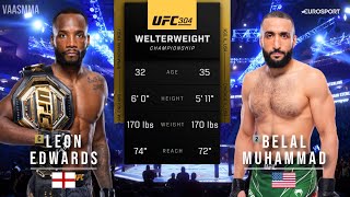 LEON EDWARDS VS BELAL MUHAMMAD 2 FULL FIGHT UFC 304 [upl. by Orutra]