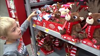 Max Checking out New Christmas Decorations at Walmart 2018 Inflatables Stars Dancing Santa [upl. by Laeno315]