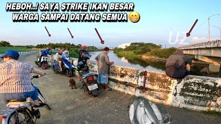 Heboh Mancing di muara Saya dapat ikan besar sampai jadi tontonan warga sini [upl. by Riella]