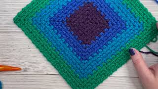 Moss Stitch Granny Squares  with Seamless Joins [upl. by Combes216]