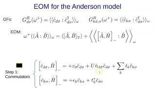 11 The Anderson impurity model  Course on Quantum ManyBody Physics [upl. by Sadick]