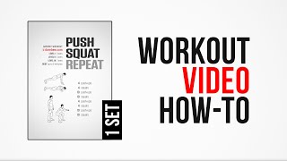 Push Squat Repeat Workout  HowTo   One Set  by DAREBEE [upl. by Carlson]