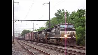 20120720 July 20 2012 NS 14G at Ford Street in Norristown PA on NS Morrisville Line Connecting Track [upl. by Ycniuq]