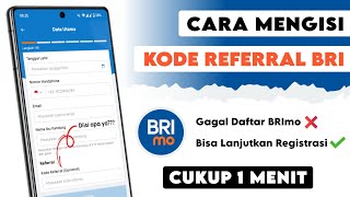 Cara Isi Kode Referral BRImo  Solusi Transaksi Gagal Saat Daftar BRImo [upl. by Nial]