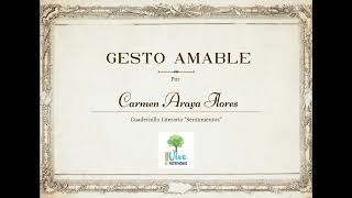 Audiolibro quot Sentimientosquot quotGesto Amablequot de Carmen Araya Flores [upl. by Jea]