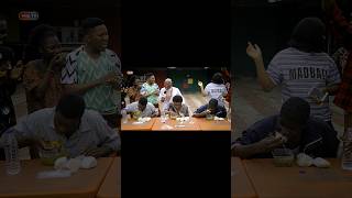 Fufu Eating Competition with Omonla  3 Men vs 18 Wraps of Fufu and Ogbono Soup [upl. by Nnaes421]