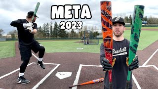 Hitting with the 2023 META amp META PWR 500  Louisville Slugger BBCOR Bat Review [upl. by Maggy]