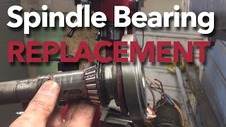 Lathe Spindle Bearing Replacement HF Central Machinery 461993 3in1 Mill Lathe Combo [upl. by Rubbico]