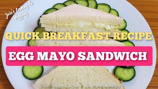 youtubeshorts2021 EGG MAYO SANDWICH Quick Breakfast Recipe How To Make Egg Mayo Sandwich [upl. by Monika]