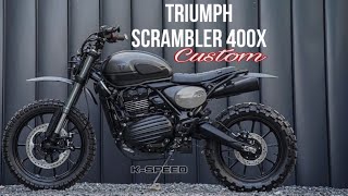 Triumph SCRAMBLER 400X Custom  by K Speed [upl. by Dranyam872]