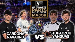 Premier Padel Greenweez Paris Major  CardonaNavarro vs StupaczukYanguas  Highlights CUARTOS [upl. by Coopersmith]