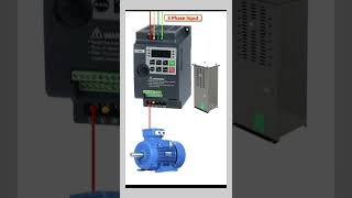 VFD 3 Phase Variable frequency drive connected with motor and brake Resistor [upl. by Gunilla]