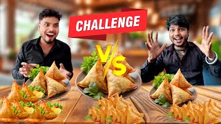 समोसा चलेंगे  Samosa challenge  food eating स्पाइसी फूड challenge foodies teamarkha0852 [upl. by Ammeg666]