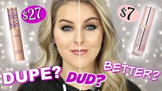 TARTE SHAPE TAPE CONCEALER vs MAKEUP REVOLUTION CONCEAL amp DEFINE  Drugstore Concealer Comparison [upl. by Selym]