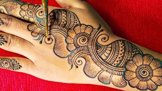 Back Hand Mehndi Design ll Shaded Mehndi Design ll Simple Mehndi Design [upl. by Ikik]