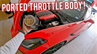 C7 Corvette PORTED THROTTLE BODY Install SOLER PERFORMANCE [upl. by Inaffyt]