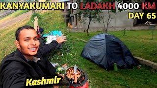 Solo Camping In Kashmir  Kanyakumari to Ladakh 4000 Km 🚴 January Day 65 [upl. by Ecnirp]