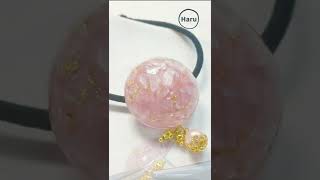 【UVレジン】ガラスサンドと金箔を使ってヘアゴムを作りますEasy way to make a hair tie with glass sands and gold leaf [upl. by Daus]