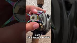 How to install Gomexus star drag on Shimano fishing shimanofishing shimanoslxdc bassfishing [upl. by Fadden]