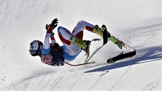 Swiss skier Urs Kryenbuehl crashes on final jump in Kitzbuehel downhill  NBC Sports [upl. by Isabella871]