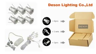 Mini ceiling spotlight led downlight 1W 6pcsset dimmable led recessed light cabinet lighting [upl. by Athiste]