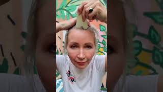 shorts facemassage Gua Sha massage to quickly remove wrinkles from the forehead and face [upl. by Frydman301]