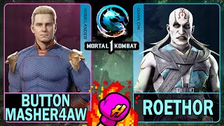 MK1 Button Masher4AW HOMELANDER VS Roethor QUAN CHI🥊Mortal Kombat 1🥊4K 60ᶠᵖˢ [upl. by Adnarem965]