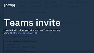 Pexip tutorial How to invite other participants to a Teams meeting using Outlook for Windows PC [upl. by Aniger]