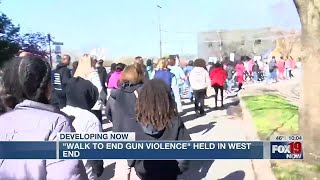 quotWalk to End Gun Violencequot held in West End [upl. by Lalib]