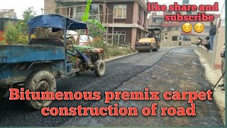 Construction Procedure of BitumenTar Road Simple Steps by Civil engineering hacks [upl. by Ahseyk957]