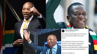 Mmusi Maimane Boldly Calls Out the President of Zimbabwe Over His Post to Botswana’s New President🤭 [upl. by Neukam775]