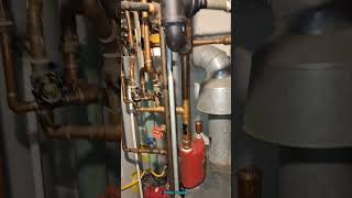 50  years old hot water boiler 50 saving on natural gas used after modification [upl. by Yerhcaz]