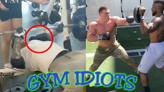 Gym Idiots  Brad Castleberry Boxing Training Bench Press Shoulder Snap amp More Fails [upl. by Icak]