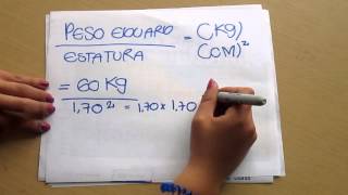 Vídeo tutorial Matemáticas básica Calculo de indice de masa corporal [upl. by Ynatsed]