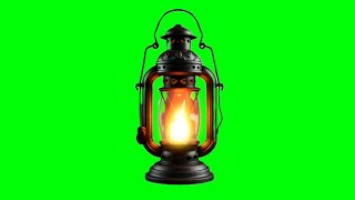 Lantern lamp Light Green Screen Animation stock Video [upl. by Labana117]