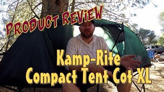 KampRite Compact Tent Cot XL  Product Review [upl. by Ailecara]