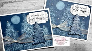 Peaceful Evergreens and Painted Trees Embossing Folder Magic [upl. by Rellek]