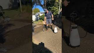 Driveway cleaning in Frenchville Great work by Ashley and Nathan WwwDiamondcarpetcleaningcomau [upl. by Ynaffet]