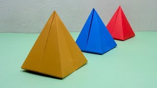 How To Make a Paper 3D Pyramid  Very Easy Origami Pyramid for Beginners DIY Crafts Ideas [upl. by Siul662]